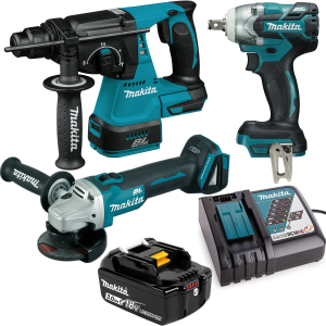 Makita DLX3131JX1 Bộ sản phẩm(dhr242+dtw285+dga404+