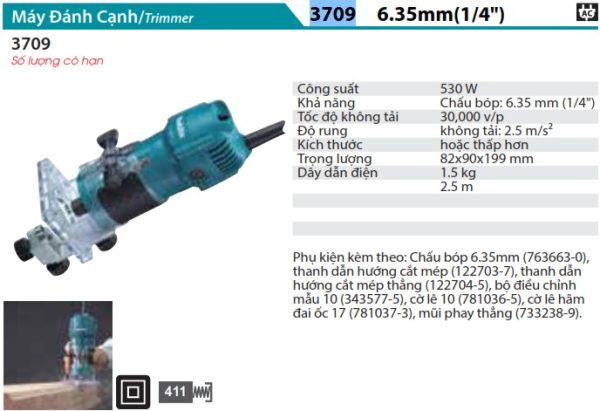 3709  Máy Đánh Cạnh(6,35mm/1/4")