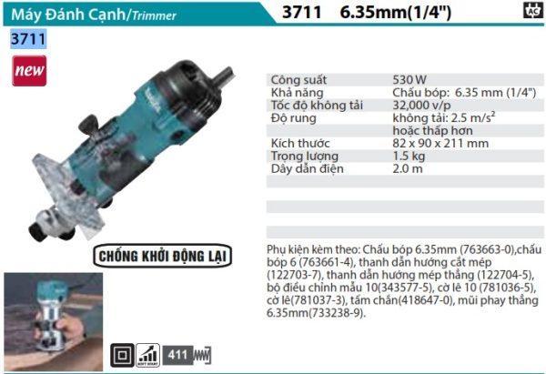 3711  Máy Đánh Cạnh(6,35mm/1/4")