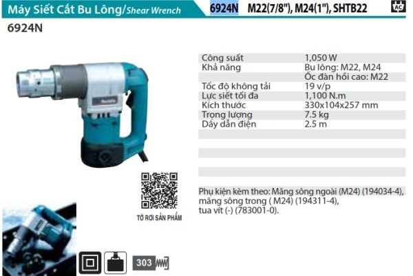 6924N  Máy Siết Cắt Bu Lông