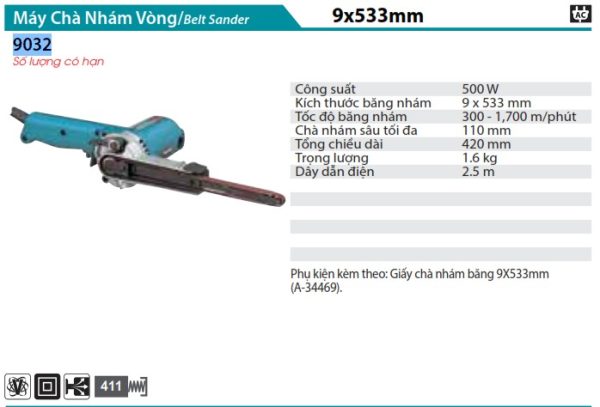 9032  Máy Chà Nhám Vòng(9mmx533mm)
