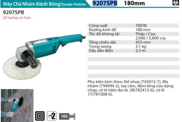 9207SPB  Máy Chà Nhám Đánh Bóng(180mm)