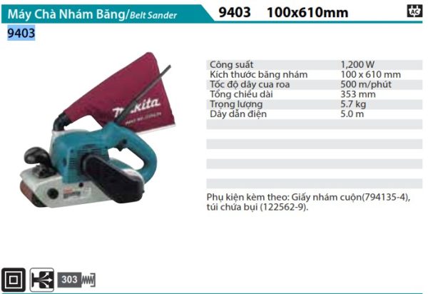 9403  Máy Chà Nhám Băng(100mmx610mm)