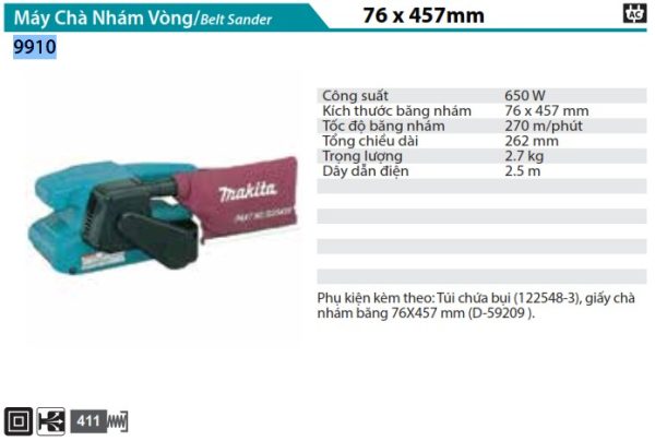 9910  Máy Chà Nhám Băng(76mmx457mm)