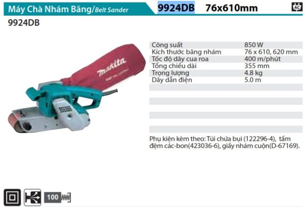 9924DB  Máy Chà Nhám Băng(76mmx610mm)