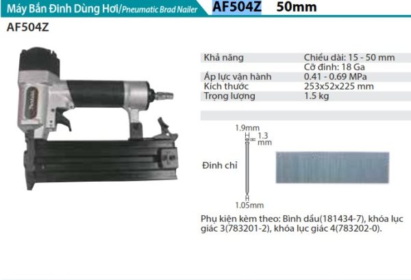 AF504Z  Máy Bắn Đinh Dùng Hơi