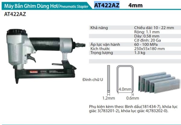 AT422AZ  Máy Bắn Ghim Dùng Hơi