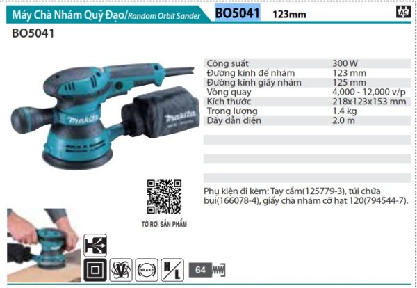 BO5041  Máy Chà Nhám Quỹ Đạo