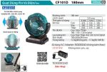 CF101DZ  Quạt Dùng Pin(12v Max) (không Kèm Pin Sạc)