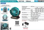 DCF102Z  Quạt Dùng Pin(18v) (không Kèm Pin Sạc)
