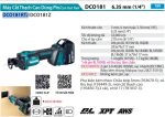 DCO181RTJ  Máy Cắt Thạch Cao Dùng Pin(bl)(18v) (kèm 02 Pin 5.0 + Sạc Nhanh)