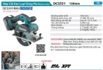 DCS551Z  Máy Cắt Kim Loại Dùng Pin(150mm/bl)(18v) (không Kèm Pin Sạc)