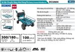 DCU604Z  Xe Vận Chuyển Hàng Hóa Dùng Pin(dạng Khung/bl)(18vx2)
