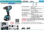 DDF484RFE  Máy Khoan Và Vặn Vít Dùng Pin(bl)(18v) (kèm 02 Pin 3.0 + Sạc Nhanh)