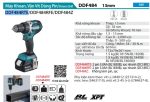 DDF484RTE  Máy Khoan Và Vặn Vít Dùng Pin(bl)(18v) (kèm 02 Pin 5.0 + Sạc Nhanh)