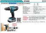 DF488DWAE  Máy Khoan Và Vặn Vít Dùng Pin (kèm 02 Pin 2.0+ Sạc)