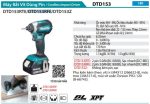 DTD153RFE  Máy Bắt Vít Dùng Pin(bl)(18v) (kèm 02 Pin 3.0 + Sạc Nhanh)