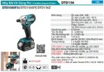 DTD156SF1J  Máy Bắt Vít Dùng Pin(bl1830b*1+dc18sd+ (kèm 01 Pin 3.0 + Sạc)