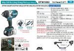DTW1002XV2  Máy Siết Bu Lông Dùng Pin(12.7mm/dây Đeo (không Kèm Pin Sạc)