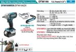 DTW190RFJX  Máy Siết Bu Lông Dùng Pin(12.7mm (kèm 02 Pin 3.0 + Sạc Nhanh)