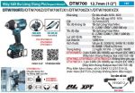 DTW700RTJ  Máy Siết Bu Lông Dùng Pin(12.7mm/bl)(18v (kèm 02 Pin 5.0 + Sạc Nhanh)