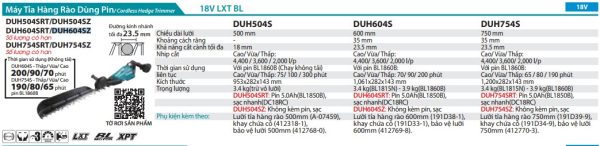 DUH604SZ  Máy Tỉa Hàng Rào Dùng Pin(600mm/ (không Kèm Pin Sạc)