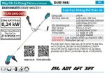 DUR190URT1  Máy Cắt Cỏ Dùng Pin(bl)(18v) (kèm 01 Pin 5.0 + Sạc Nhanh)