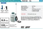 DUS158Z  Máy Phun Thuốc Dùng Pin(15l)(18v) (không Kèm Pin Sạc)