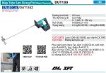 DUT130RTE  Máy Trộn Sơn Dùng Pin(bl)(18v) (kèm 02 Pin 5.0 + Sạc Nhanh)