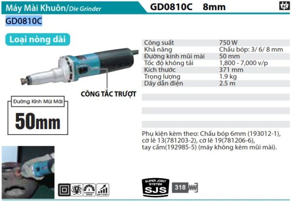 GD0801C  Máy Mài Khuôn(8mm)