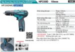 HP330DZ  Máy Khoan Búa Dùng Pin(10.8v) (không Kèm Pin Sạc)