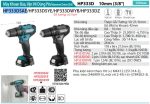 HP333DSAE  Máy Khoan Búa Và Vặn Vít Dùng Pin(12v Ma (kèm 02 Pin 2.0 + Sạc)