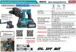 HR003GD201  Máy Khoan Bê Tông 3 Chức Năng Dùng Pin (kèm 2 Pin 2.5ah+ Sạc Nhanh)