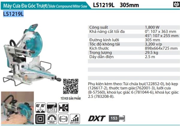 LS1219L  Máy Cưa Đa Góc Trượt(305mm)