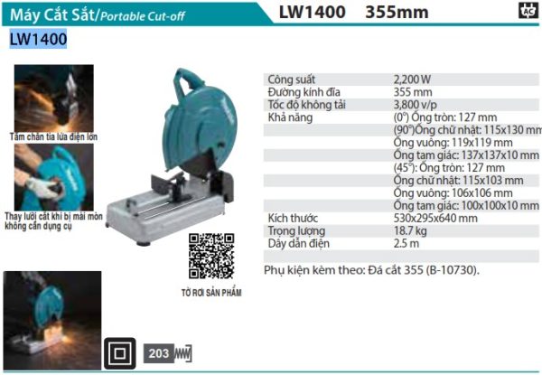 LW1400  Máy Cắt Sắt(355mm)
