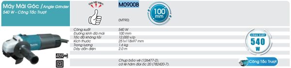 M0900B  Máy Mài Góc(100mm/540w/công Tắc Trượt)