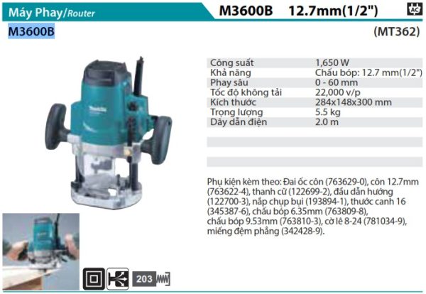 M3600B  Máy Phay(12,7mm/1/2'')