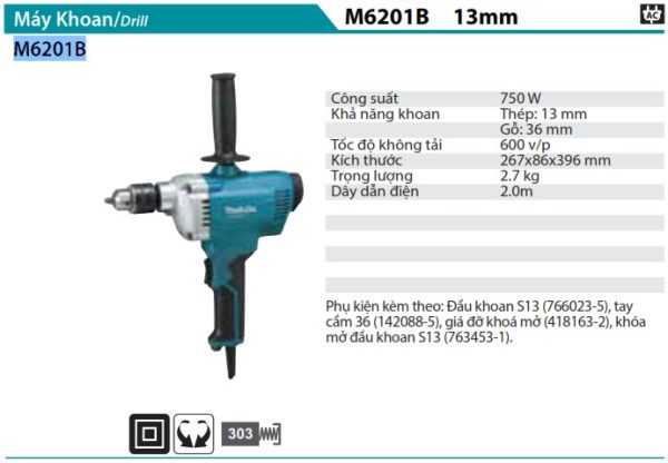 M6201B  Máy Khoan(13mm)
