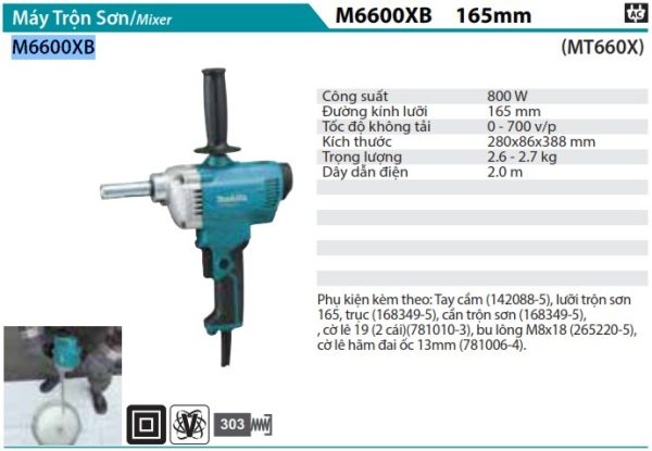 M6600XB  Máy Trộn Sơn