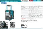 MR002GZ  Radio Sử Dụng Pin(40v Max/18v/14.4v/12v (không Kèm Pin Sạc)