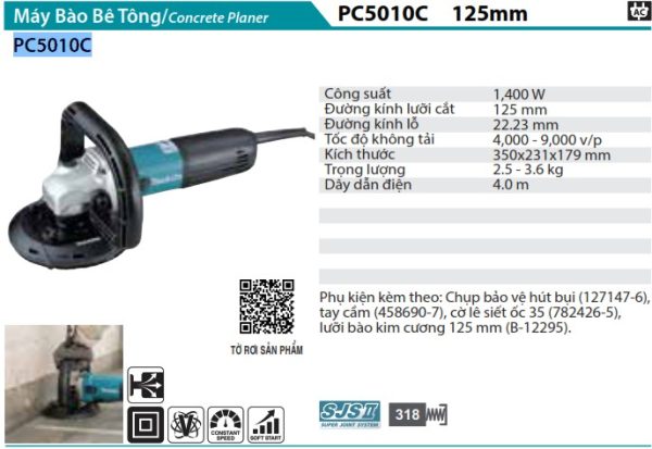 PC5010C  Máy Bào Bê Tông(125mm)