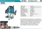 RP1801  Máy Phay(12,7mm/1/2'')