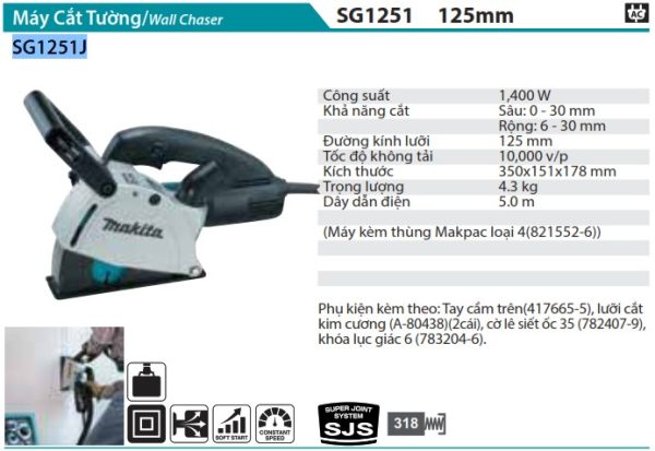 SG1251J  Máy Cắt Tường(125mm)