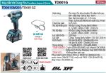 TD001GM201  Máy Bắt Vít Dùng Pin(bl)(40v Max) (kèm 02 Pin 4.0ah + Sạc Nhanh)