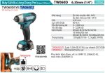 TW060DZ  Máy Siết Bu Lông Dùng Pin(6.35mm) (không Kèm Pin Sạc)