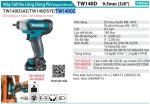 TW140DZ  Máy Siết Bu Lông Dùng Pin(9.5mm) (không Kèm Pin Sạc)