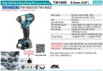 TW160DSAE  Máy Siết Bu Lông Dùng Pin(9.5mm/bl) (kèm 02 Pin 2.0 + Sạc)