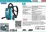 VC009GZ  Máy Hút Bụi Đeo Vai Dùng Pin(hepa/aws/