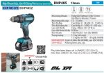 DHP485SFE  Máy Khoan Búa, Vặn Vít Dùng Pin(bl)(18v) (kèm 02 Pin 3.0 + Sạc)