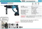 DHR202SYE  Máy Khoan Bê Tông 3 Chức Năng Dùng Pin (kèm 01 Pin + Sạc)